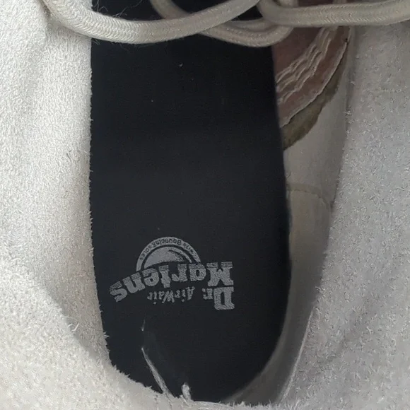 DR. MARTENS Sinclair White Milled Nappa Leather Platform Boots Zip Front Sz 10 - Picture 10 of 11